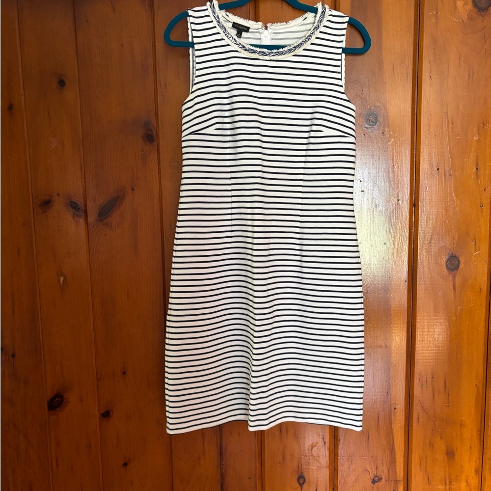 Talbots Striped Sleeveless Midi Dress